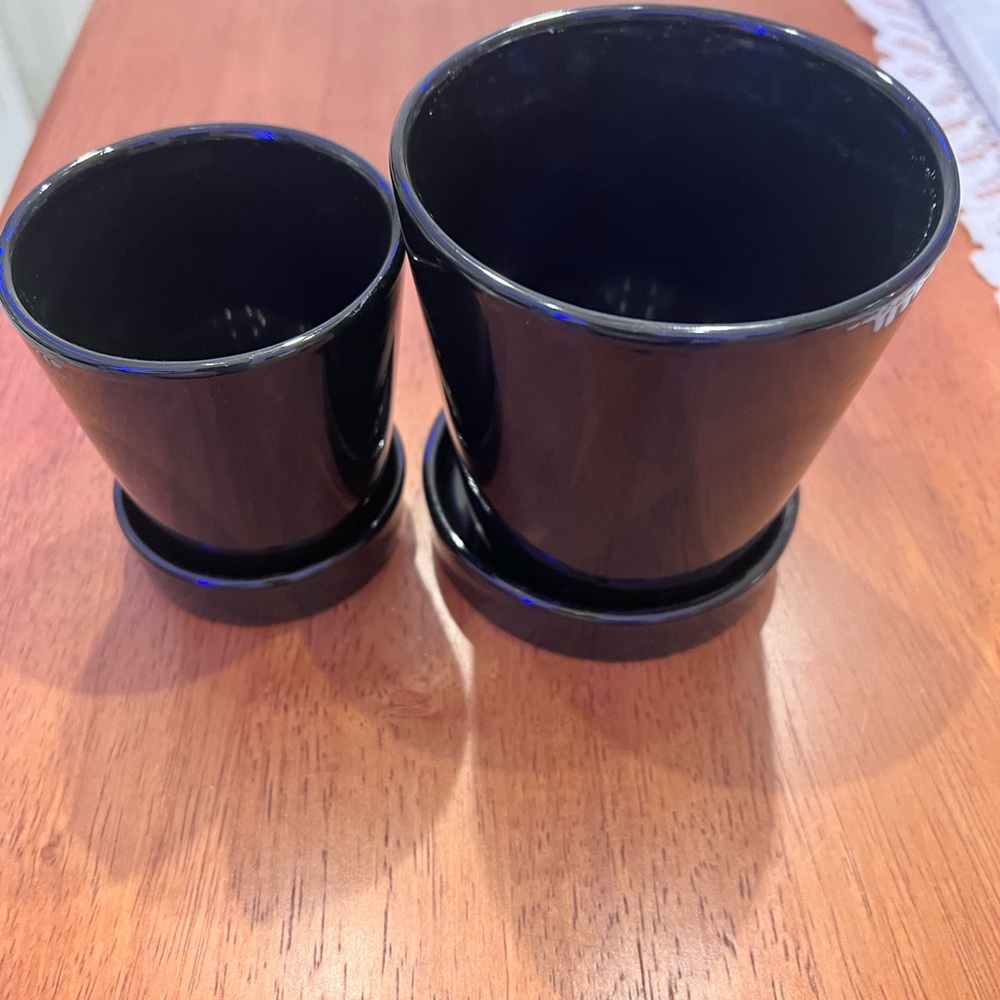 🌺PLANT POTS. FLOWER OR SUCCULENT POTS SET OF 2🌺🌸 - Picture 2 of 7
